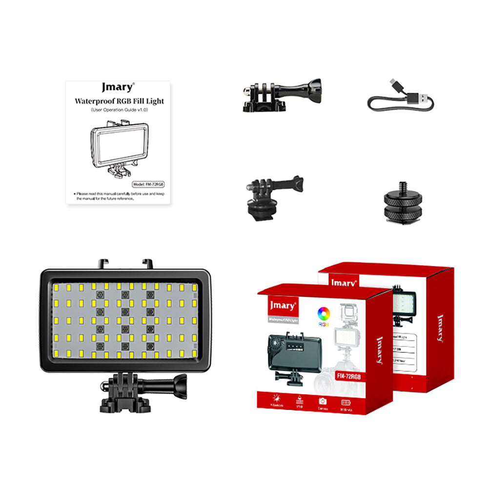 Jmary FM-72RGB IPX8 Sertifikalı RGB Su Altı Kamera Işığı