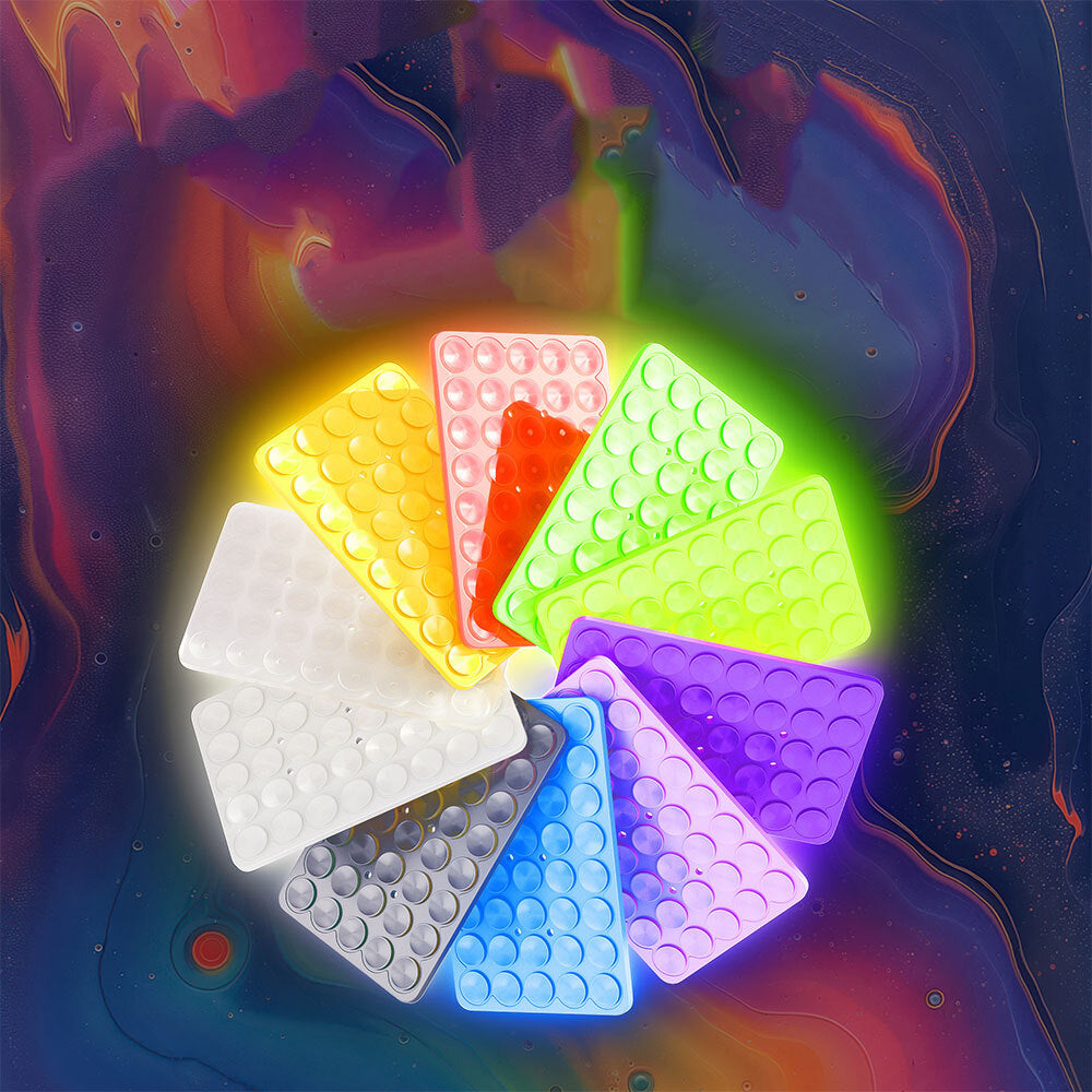 Kare Öpücüklü 02 Fosforlu Silikon Telefon Tutucu