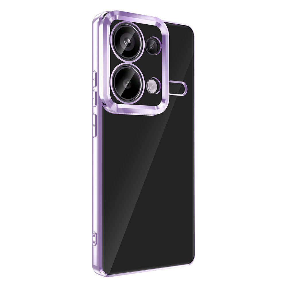 Xiaomi Redmi Note 13 Pro 4G Kılıf Kamera Korumalı Logo Gösteren Zore Omega Kılıf