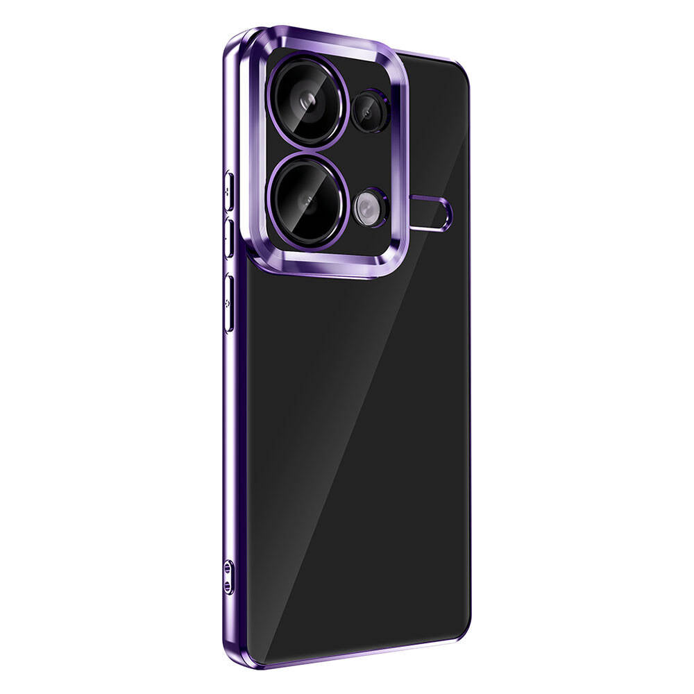 Xiaomi Redmi Note 13 Pro 4G Kılıf Kamera Korumalı Logo Gösteren Zore Omega Kılıf