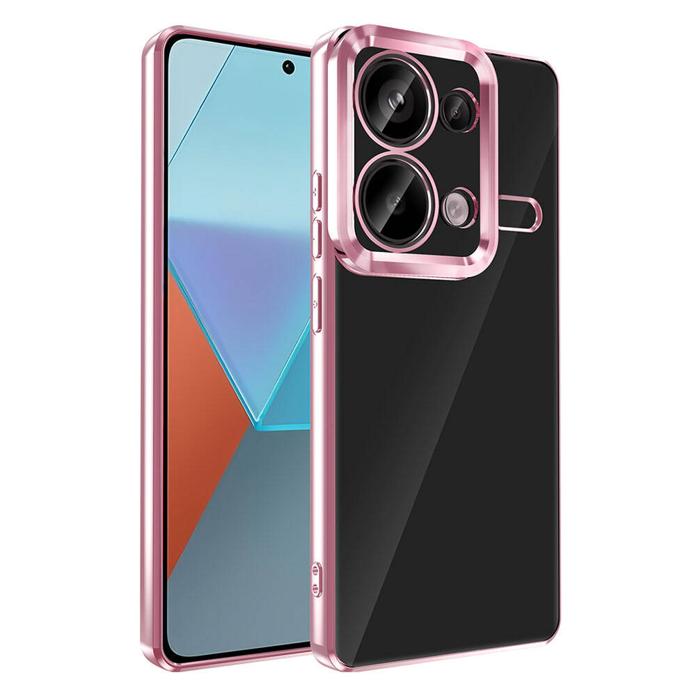 Xiaomi Redmi Note 13 Pro 4G Kılıf Kamera Korumalı Logo Gösteren Zore Omega Kılıf