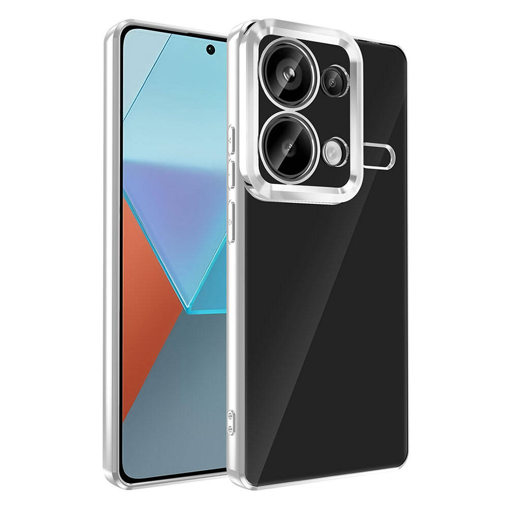 Xiaomi Redmi Note 13 Pro 4G Kılıf Kamera Korumalı Logo Gösteren Zore Omega Kılıf