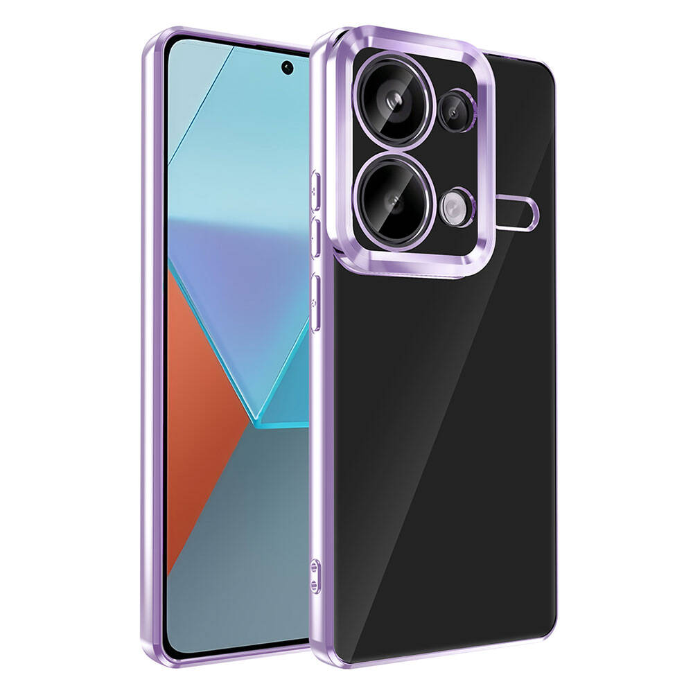 Xiaomi Redmi Note 13 Pro 4G Kılıf Kamera Korumalı Logo Gösteren Zore Omega Kılıf