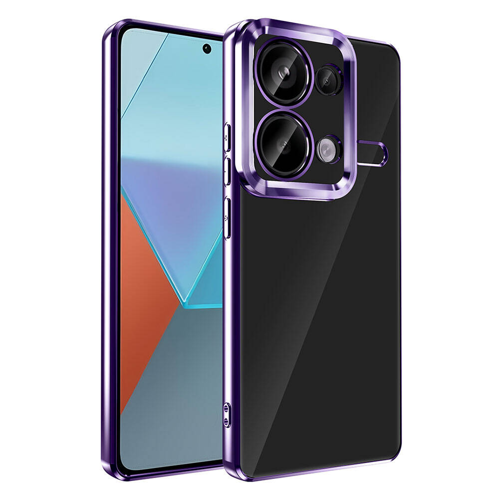 Xiaomi Redmi Note 13 Pro 4G Kılıf Kamera Korumalı Logo Gösteren Zore Omega Kılıf