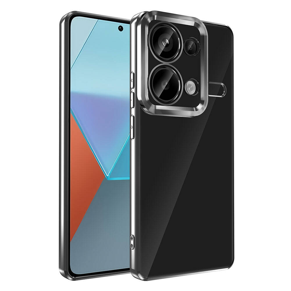 Xiaomi Redmi Note 13 Pro 4G Kılıf Kamera Korumalı Logo Gösteren Zore Omega Kılıf
