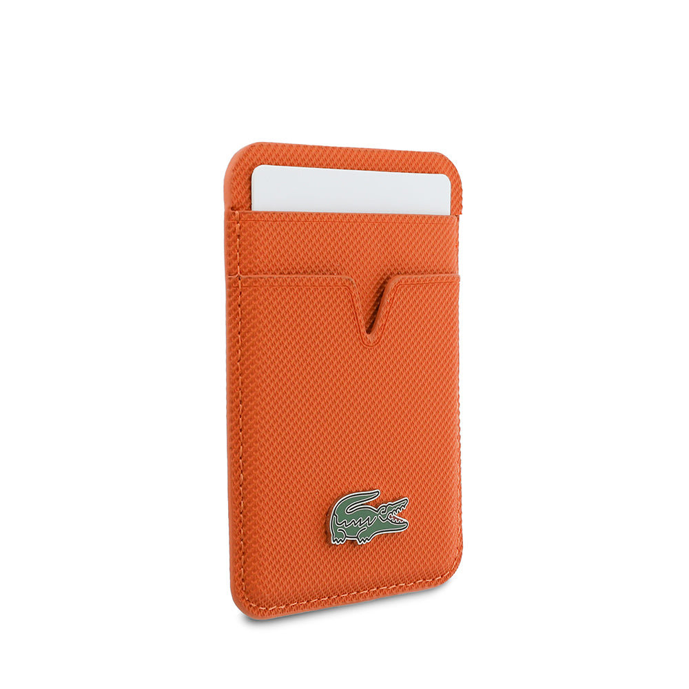 Lacoste Orijinal Lisanslı 2 Hazneli PU Pike Desenli İkonik Timsah Dokuma Logolu Magnetik Kartlık