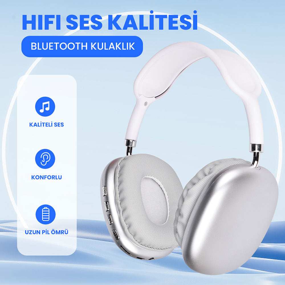 Lapas P10 Hi-Fi Ses Kalitesi Ayarlanabilir ve Katlanabilir Kulak Üstü Bluetooth Kulaklık