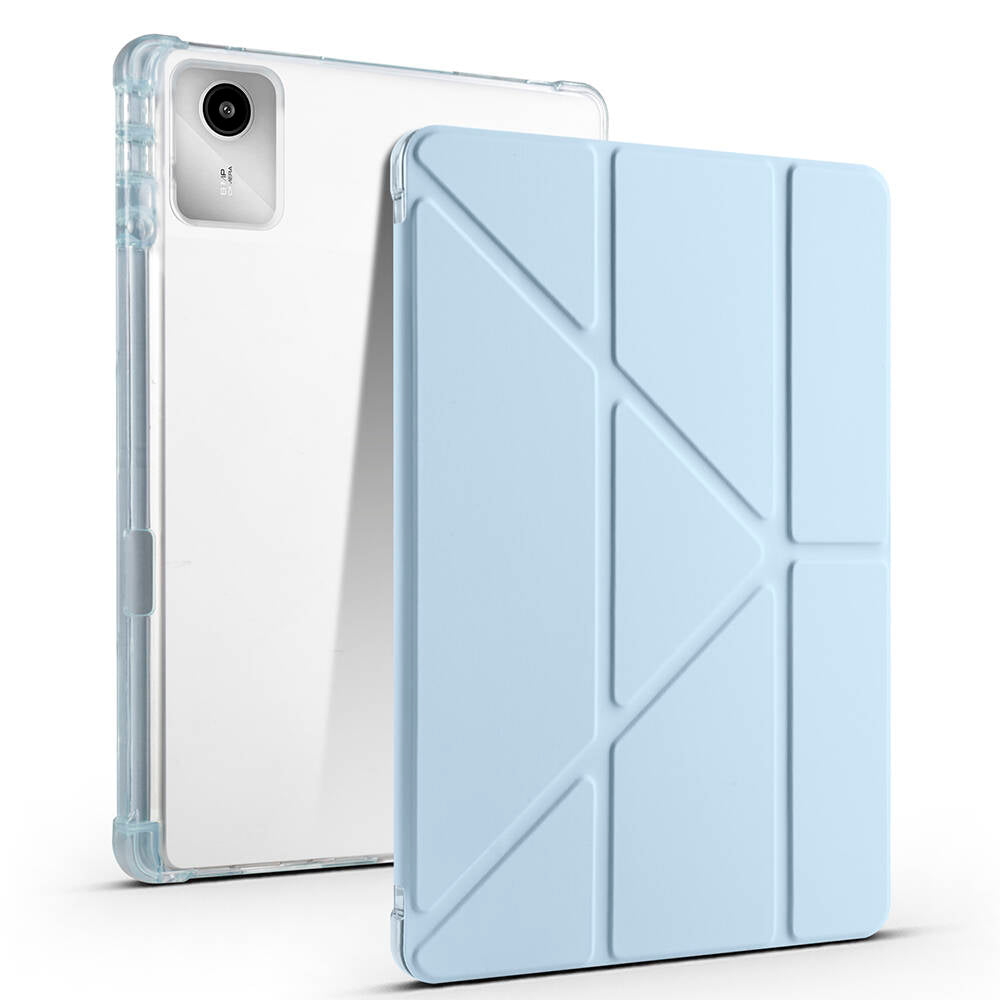 Lenovo M11 TB-330FU Kılıf Zore Tri Folding Kalem Bölmeli Standlı Kılıf