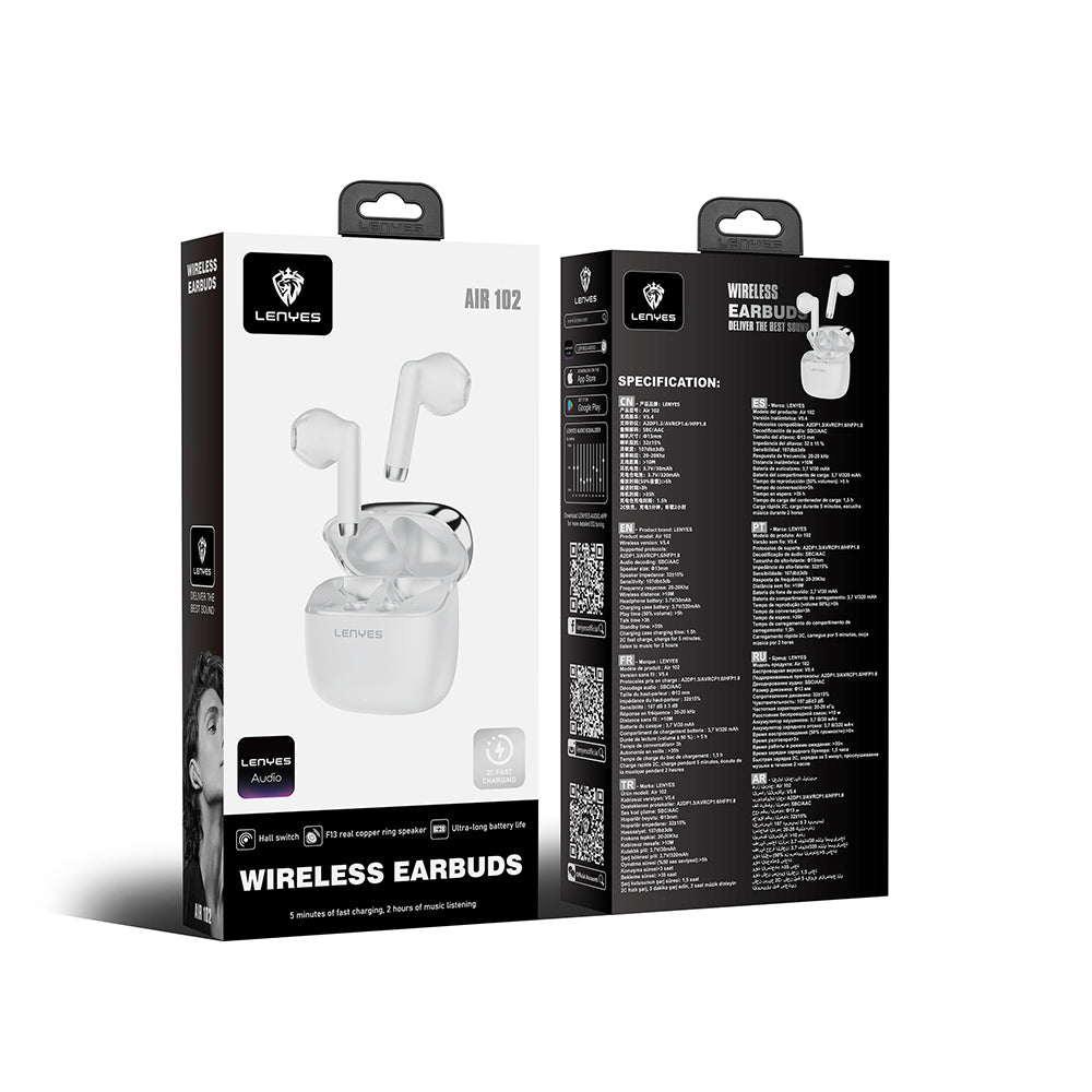 Lenyes Air 102 TWS Kulak İçi Bluetooth v5.4 Kulaklık