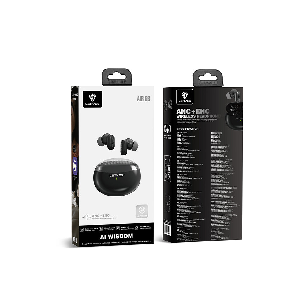 Lenyes Air 56 Ai Çeviri Özellikli ANC/ENC Teknolojili Kulak İçi Bluetooth Kulaklık v5.3