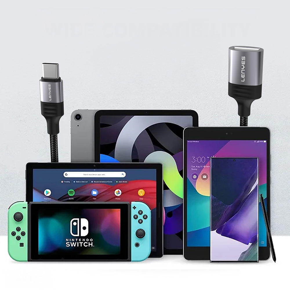 Lenyes AX122 USB to Type-C Dönüştürücü OTG Kablo