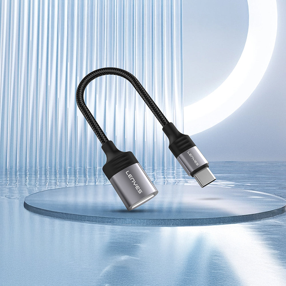 Lenyes AX122 USB to Type-C Dönüştürücü OTG Kablo