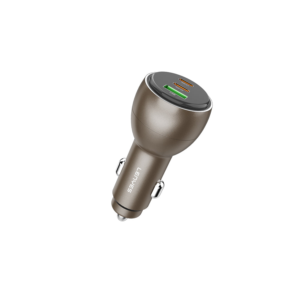 Lenyes CA66 Hızlı Şarj Özellikli Dual Type-C + Type-C + USB-A Portlu PD Araç Şarj Aleti 95W
