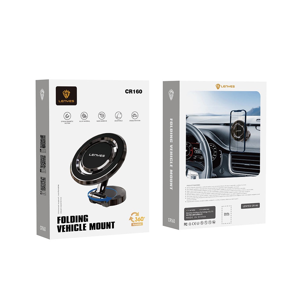 Lenyes CR160 Magnetik M-safe 360° Oynar Başlıklı Araç İçi Telefon Tutucu