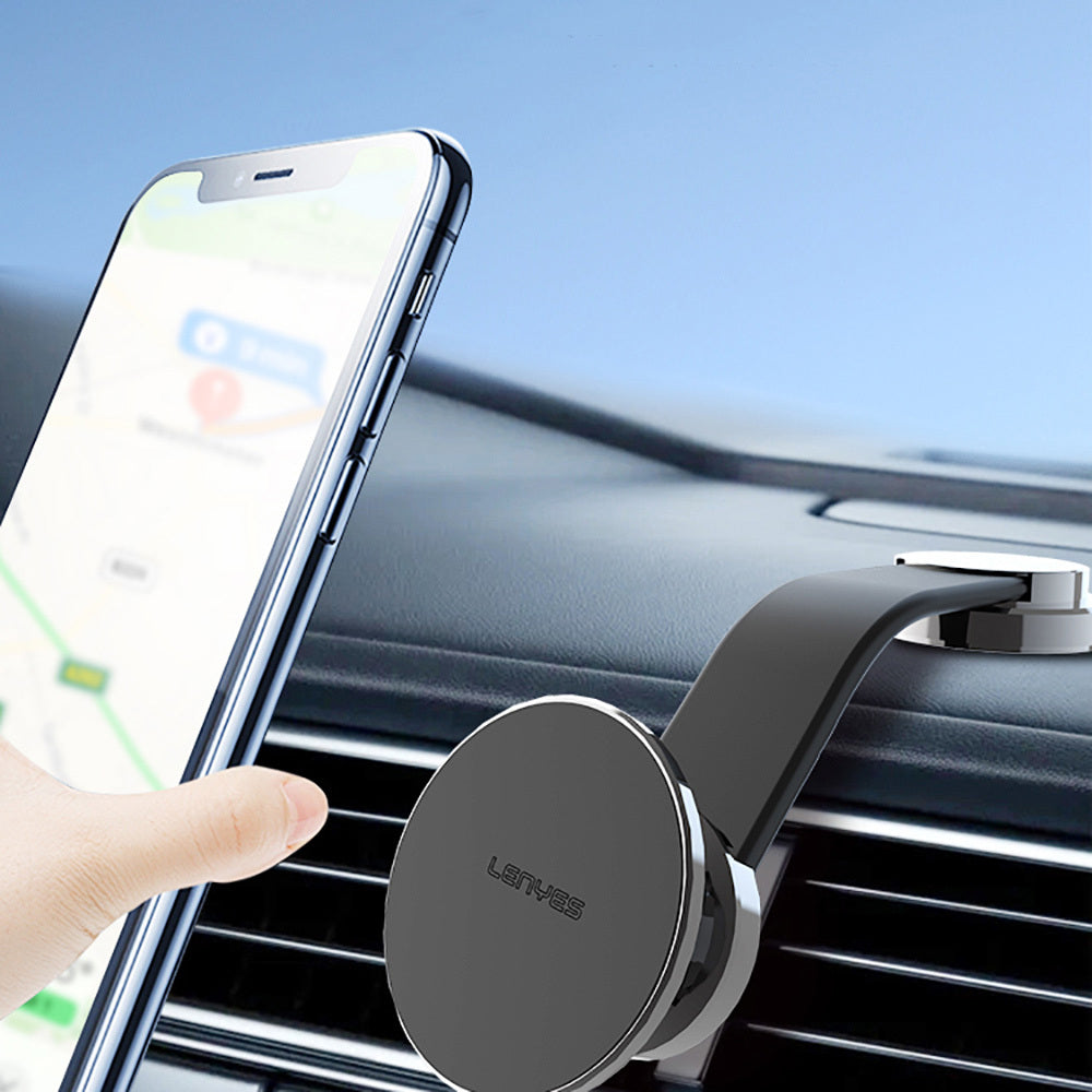 Lenyes CR171 Magnetik M-safe Uyumlu Bükülebilen Eğimi ve Düz Zemin Araç Telefon Tutucu