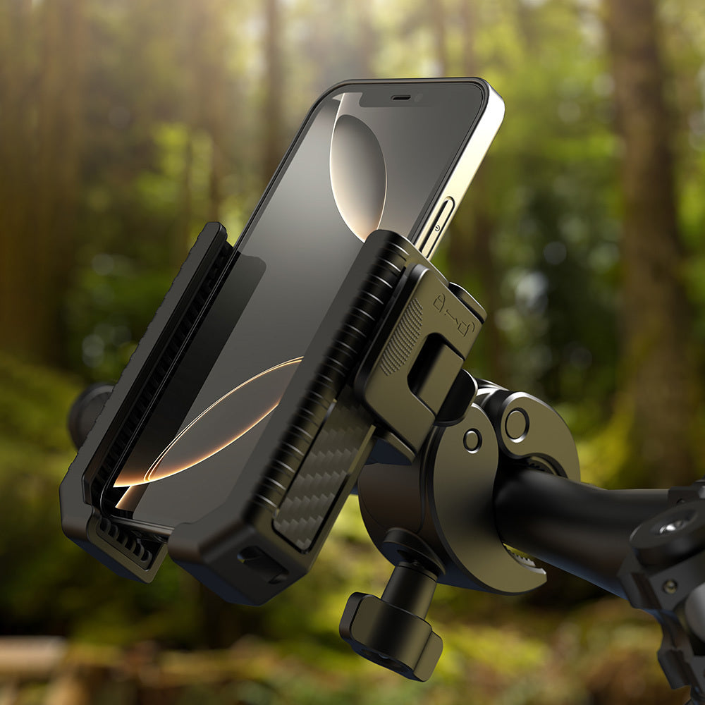 Lenyes CR182 360 Derece Ayarlanabilir Çift Kilitli Bisiklet ve Motosiklet Telefon Tutucu