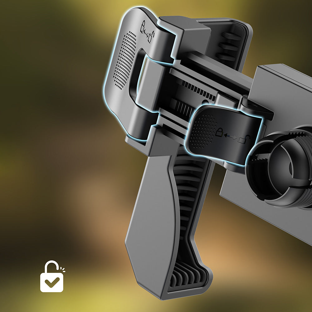 Lenyes CR182 360 Derece Ayarlanabilir Çift Kilitli Bisiklet ve Motosiklet Telefon Tutucu