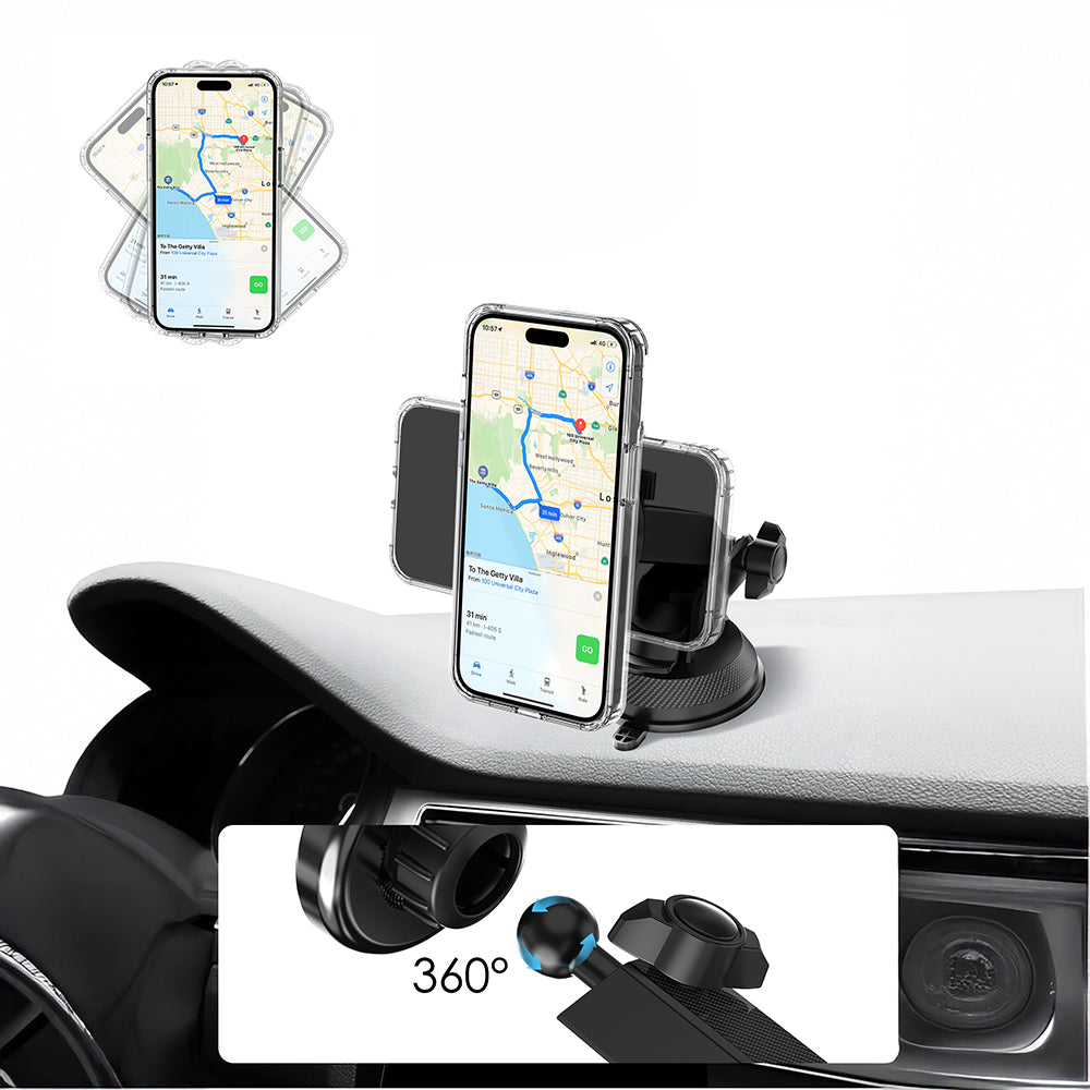 Lenyes CR184 360 Derece Dönebilen Teleskopik Vantuzlu Araç Telefon Tutucu