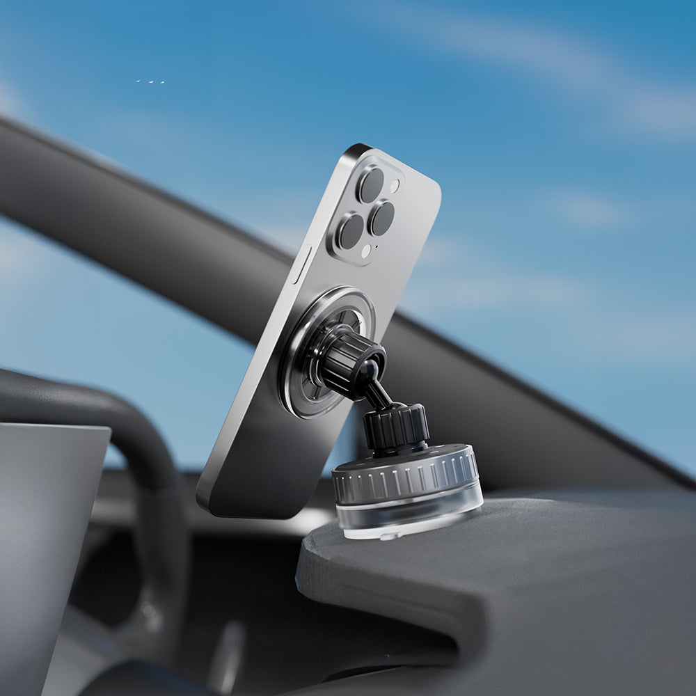 Lenyes CR192 Vakum Özellikli 360 Derece Dönebilen Magnetik Telefon Tutucu