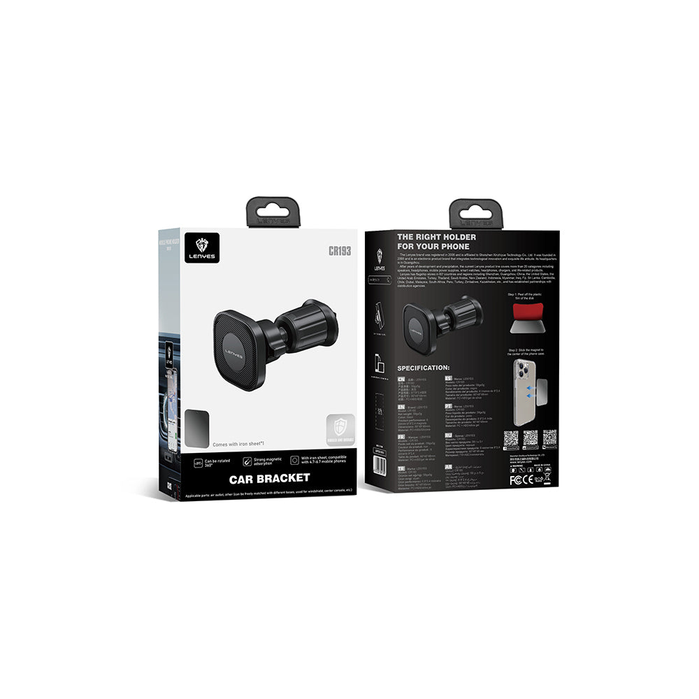 Lenyes CR193 Havalandırma Tasarım Magnetik Araç Telefon Tutucu