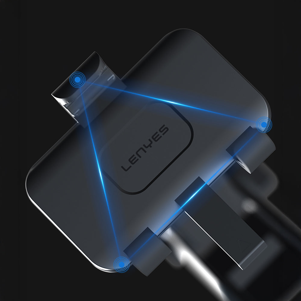 Lenyes CR195 Sarsıntı Önleyici 360° Derece Dönebilen Teleskopik Vantuzlu Tasarım Araç Telefon Tutucu