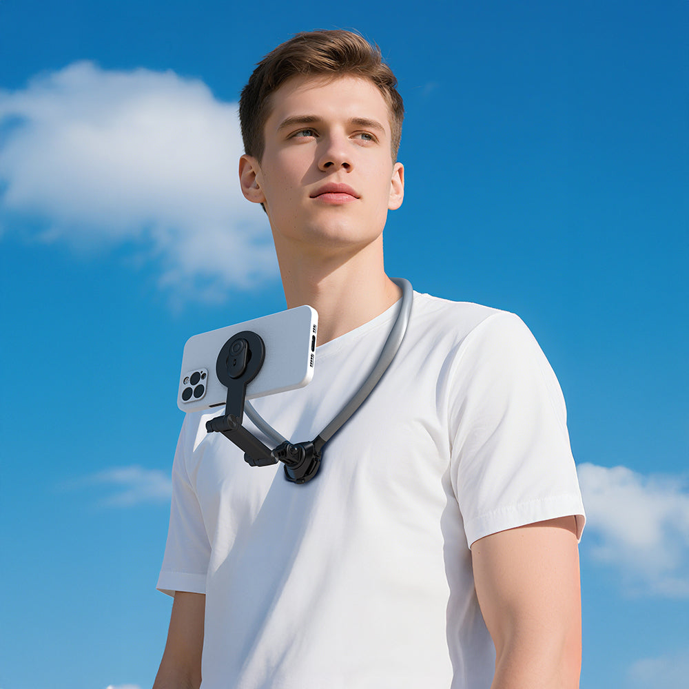 Lenyes CR197 Eller Serbest Magnetik Boyun Askılı Telefon Tutucu