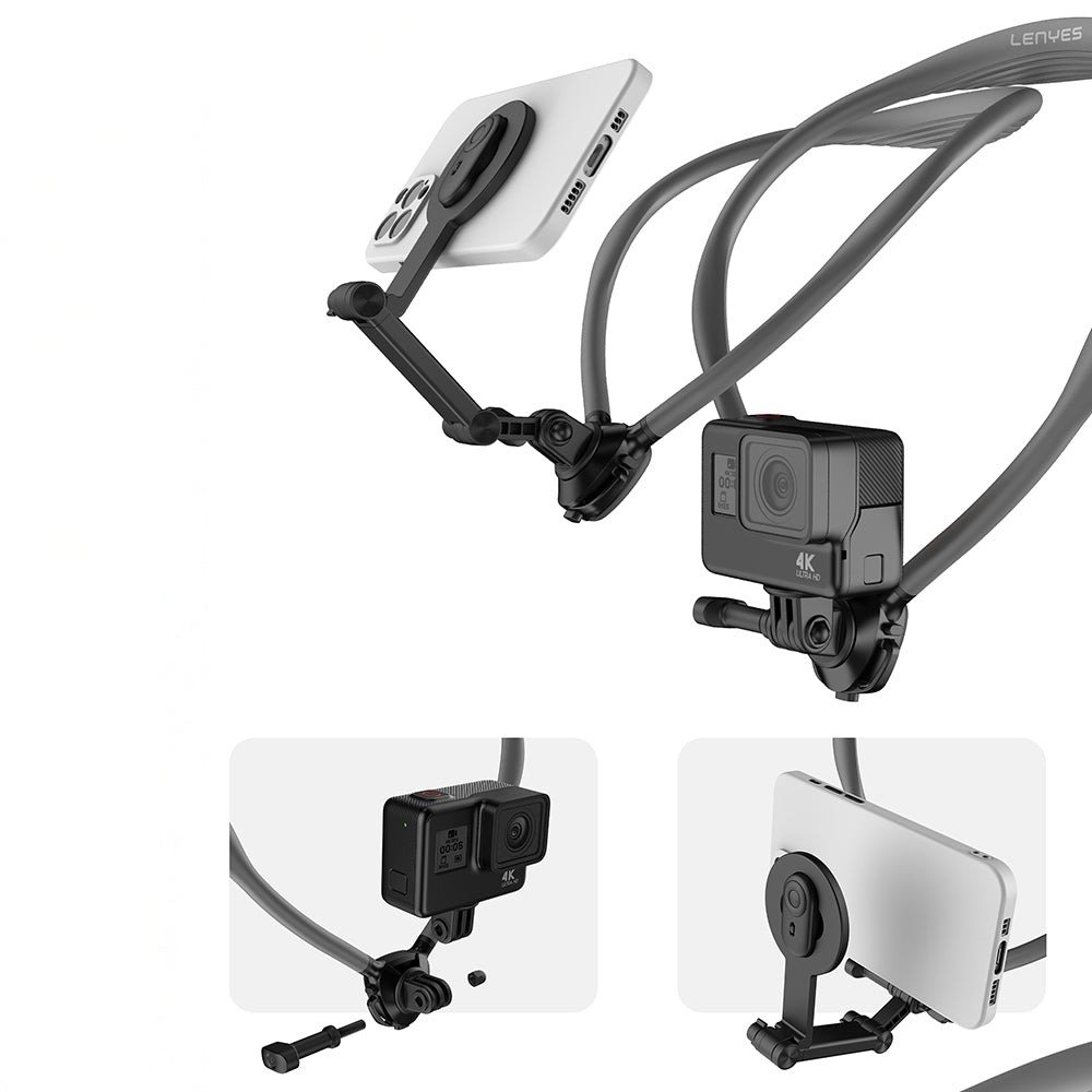 Lenyes CR197 Eller Serbest Magnetik Boyun Askılı Telefon Tutucu
