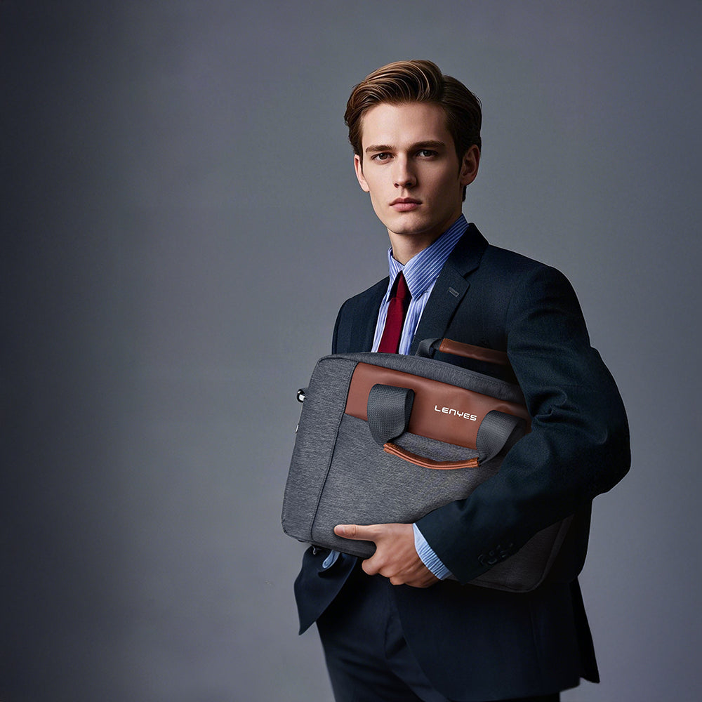 Lenyes LB543 Su Geçirmez Polyester Kumaş Çıkarılabilir Omuz Askılı 13-14 inç Laptop Çantası