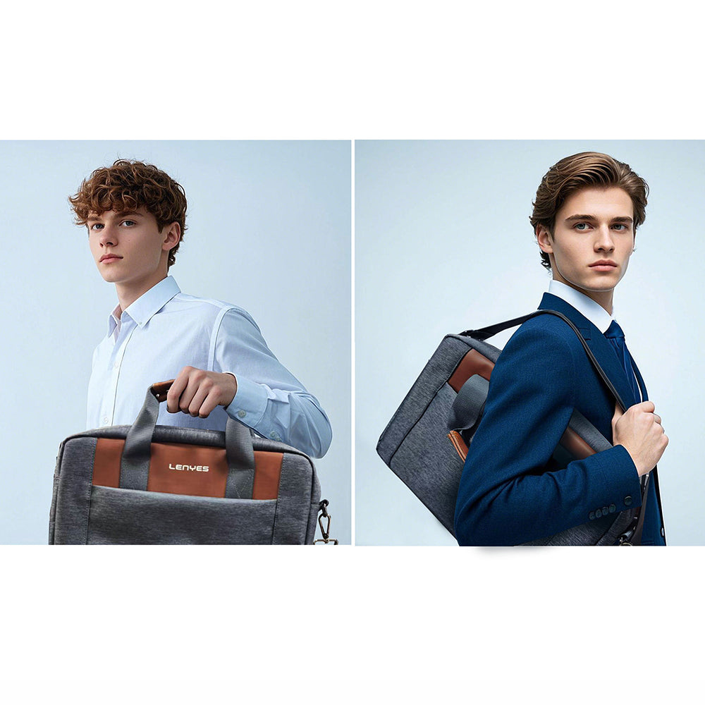 Lenyes LB543 Su Geçirmez Polyester Kumaş Çıkarılabilir Omuz Askılı 13-14 inç Laptop Çantası