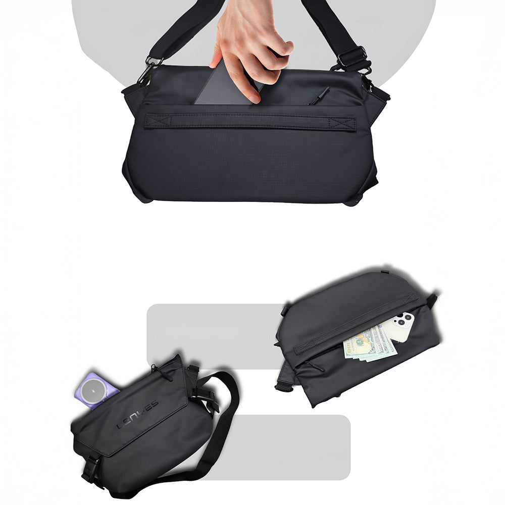 Lenyes LB563 Dreamer Crossbody Serisi Su Geçirmez Deri Tasarımlı Çapraz Vücut Çantası