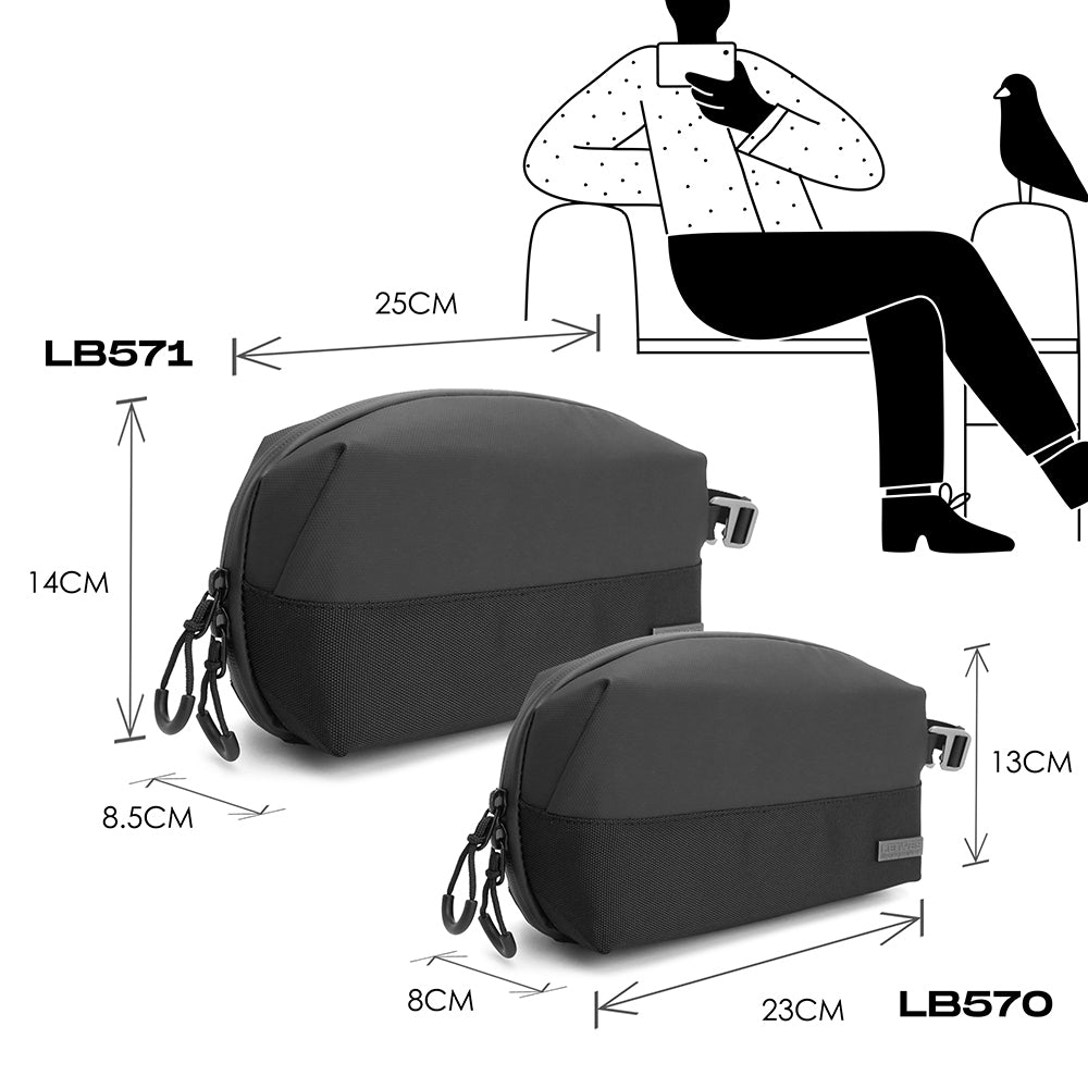 Lenyes LB570 Su Geçirmez Aşınmaya ve Çizilmeye Dayanıklı Aksesuar Çantası 23cm