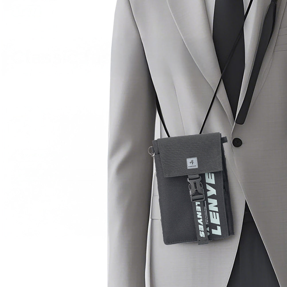 Lenyes LB582 Roamer Serisi Çok Amaçlı Su Geçirmez Polyester Kumaş Ayarlanabilir Omuz Askılı Çapraz Vücut Çantası