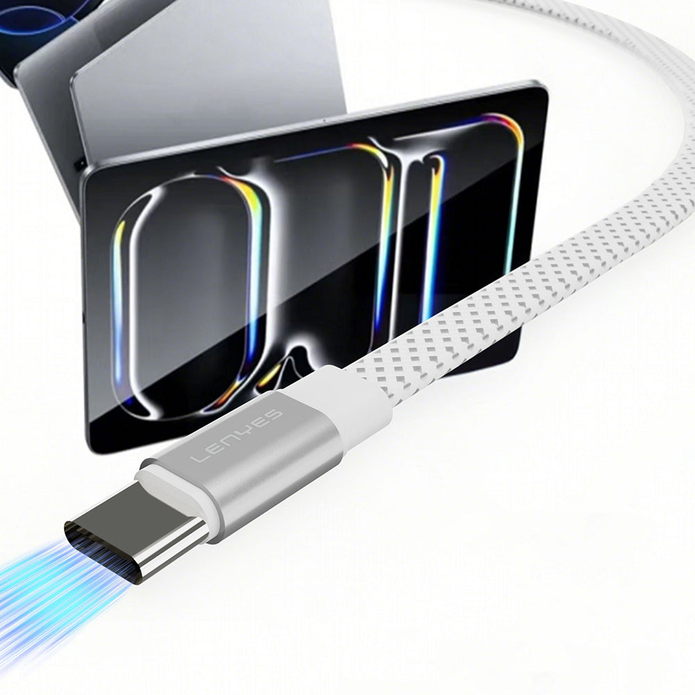 Lenyes LC538 Type-C to Lightning Hızlı Şarj Özellikli 48D Aramid Fiber Örgü Tasarımlı Data ve Şarj Kablosu 27W 1M