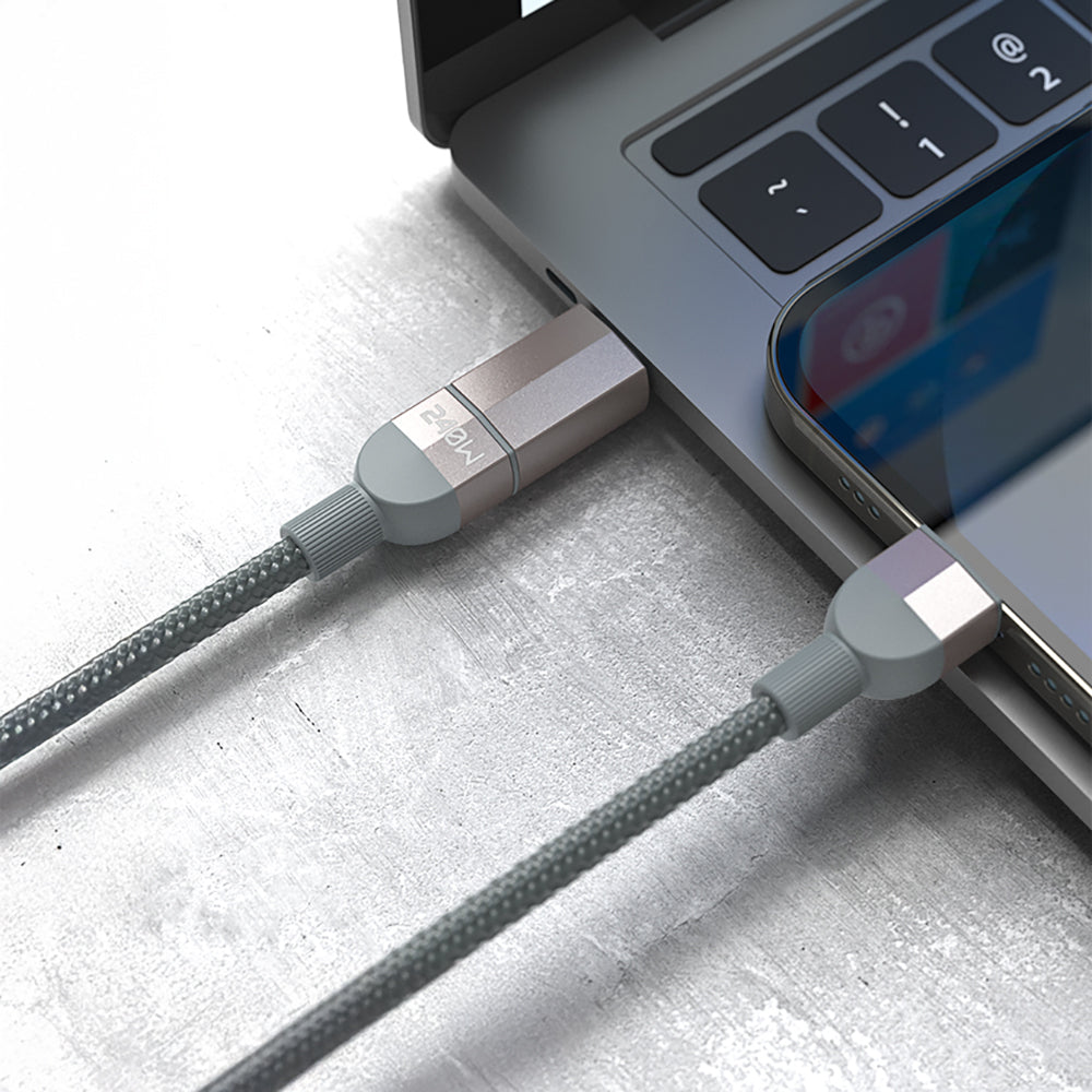 Lenyes LC543 4in1 Hızlı Şarj Özellikli USB-A - Type-C + Type-C to Lightning Data ve Şarj Kablosu 240W 1M