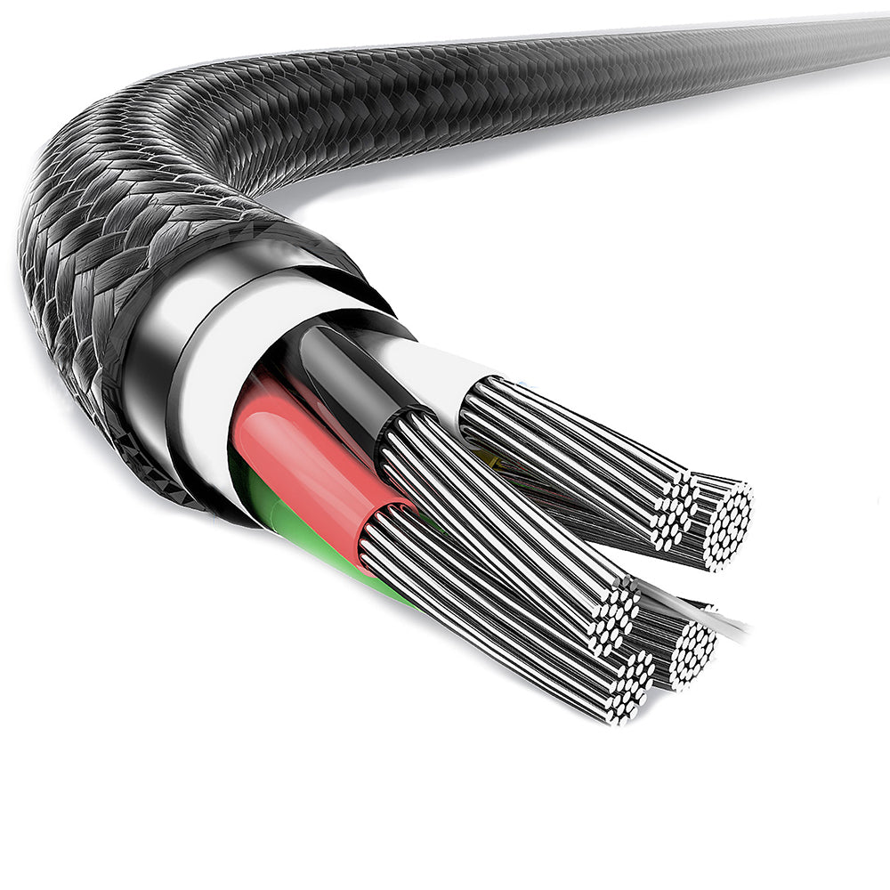 Lenyes LC546 Type-C to Lightning Örgü Tasarımlı Hızlı Şarj Özellikli Data ve Şarj Kablosu 27W 1M