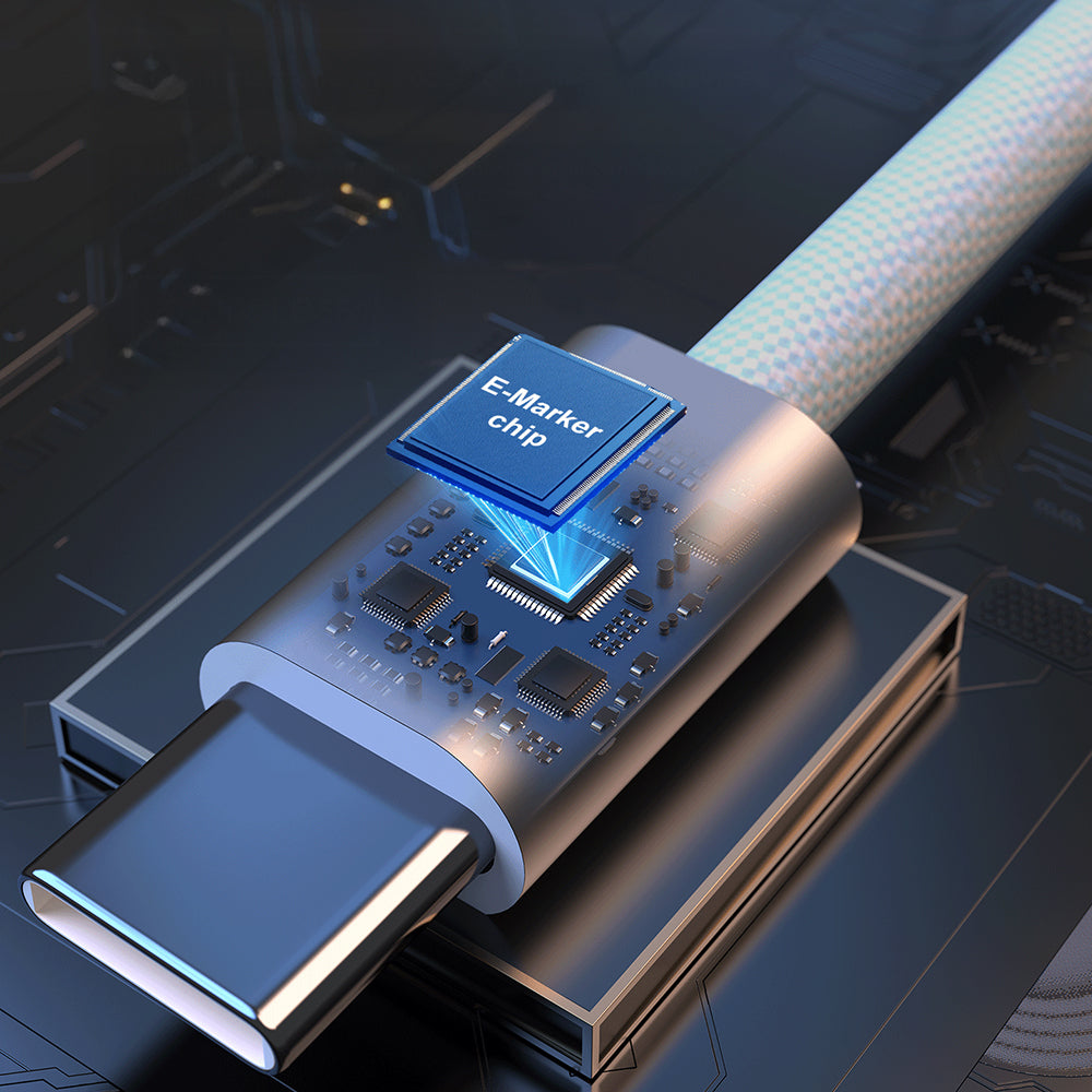 Lenyes LC551 Type-C to Type-C PD Örgü Tasarımlı Hızlı Şarj Özellikli Data ve Şarj Kablosu 60W 1M