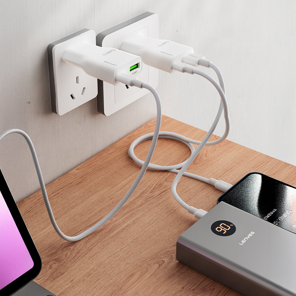 Lenyes LCH11 Serisi Type-C to Lightning GaN Teknolojili PD Hızlı Şarj Özellikli Kablolu Şarj Seti 20W