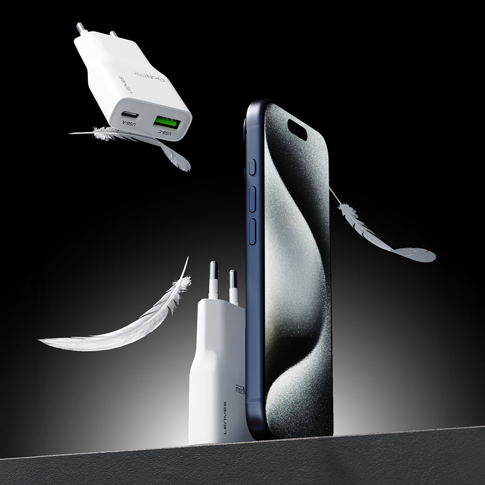 Lenyes LCH11 Serisi Type-C to Type-C GaN Teknolojili PD Hızlı Şarj Özellikli Kablolu Şarj Seti 20W