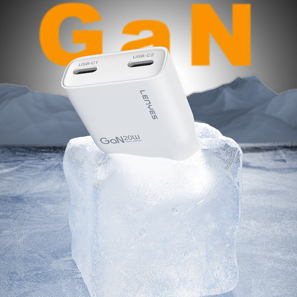 Lenyes LCH15 Dual Type-C PD GaN Teknolojili Hızlı Şarj Başlığı 20W