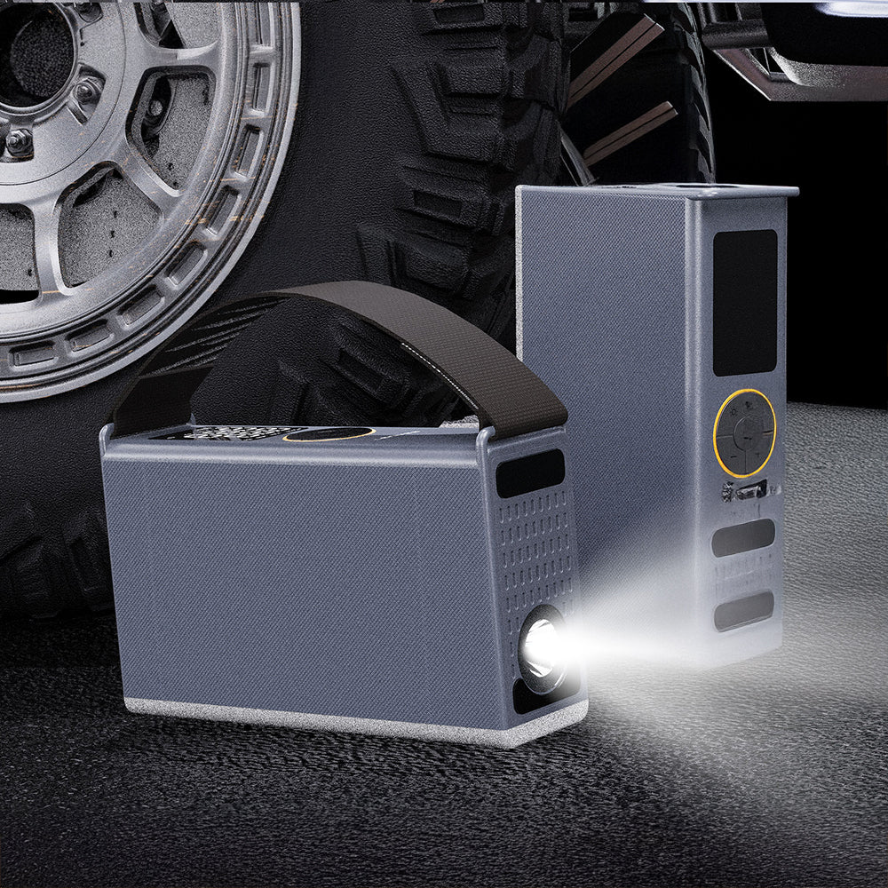 Lenyes LCI205 LED Işıklı Araç Akü Acil Durum Takviye Güç Kaynağı ve Hava Kompresörü 12V 100W 7200mAh