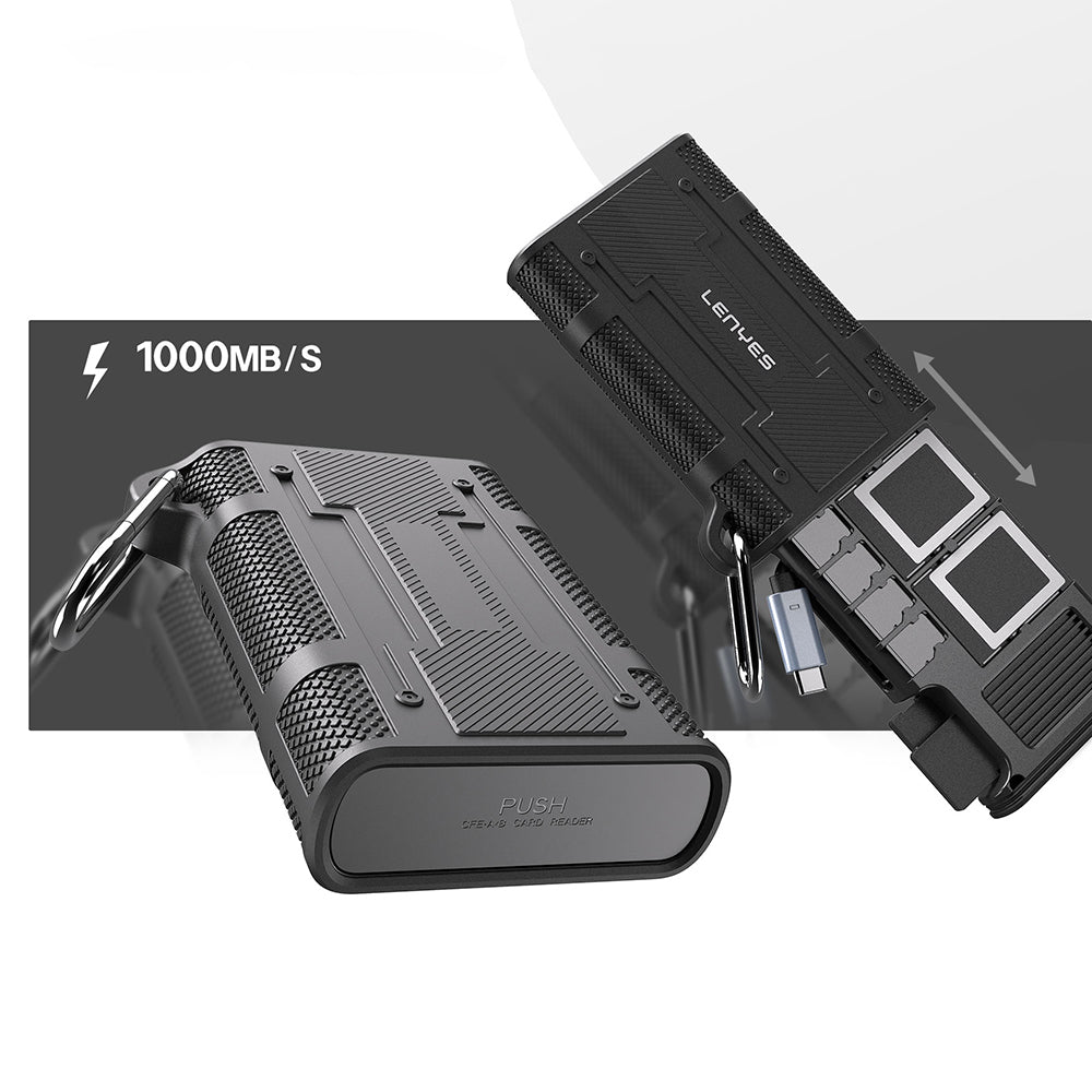 Lenyes LCR01 Type-C Kablolu Su Geçirmez Çoklu Kart Depolama ve Okuyucu Kutusu 10 Gbps