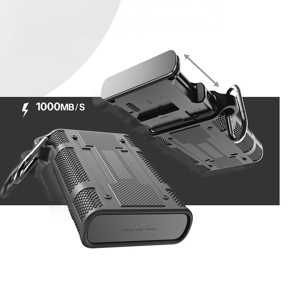 Lenyes LCR04 Type-C Kablolu Su Geçirmez Çoklu Kart Depolama ve Okuyucu Kutusu 10 Gbps