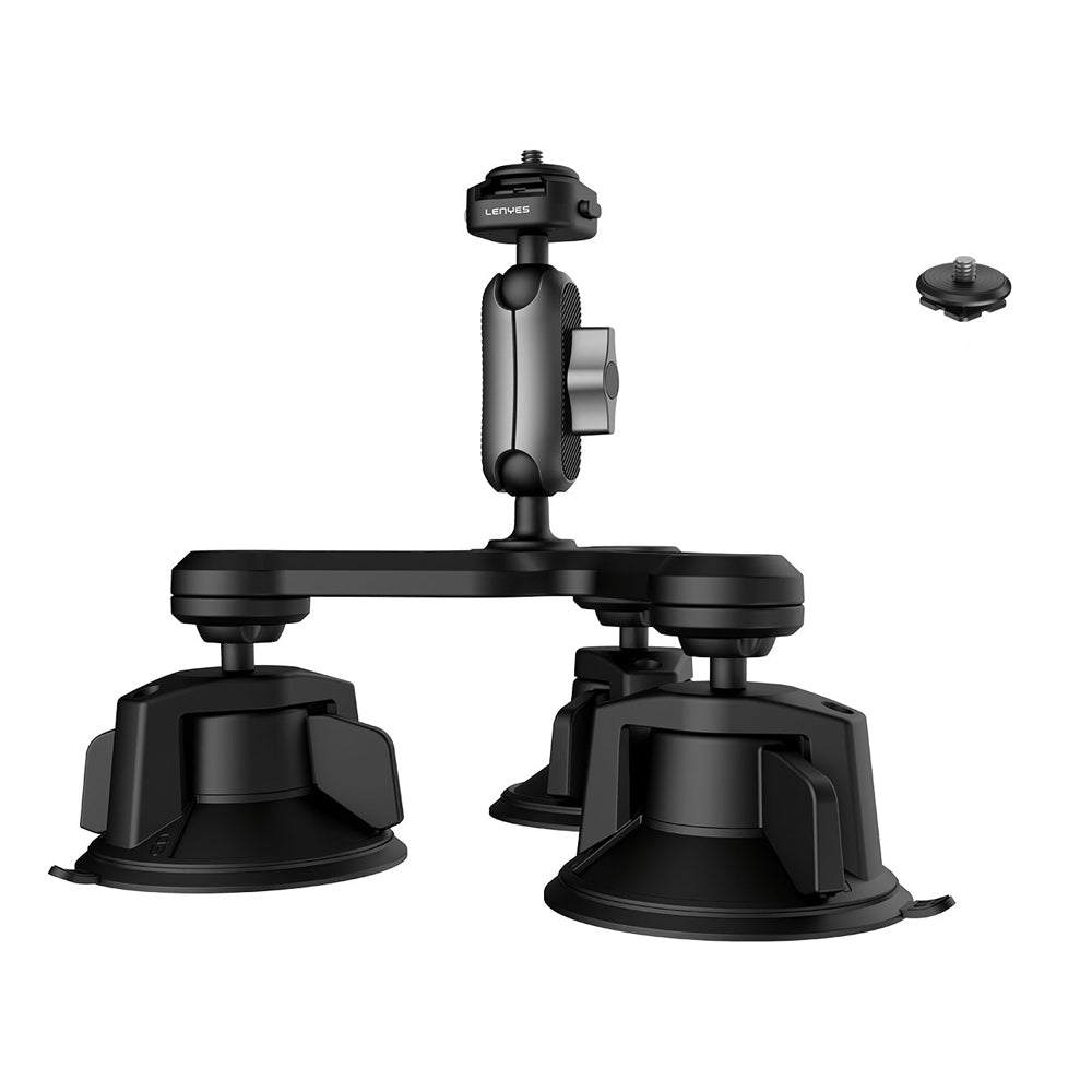Lenyes LCT101 360° Ayarlanabilir 3 Vantuzlu Aksiyon Kamera Tutucu