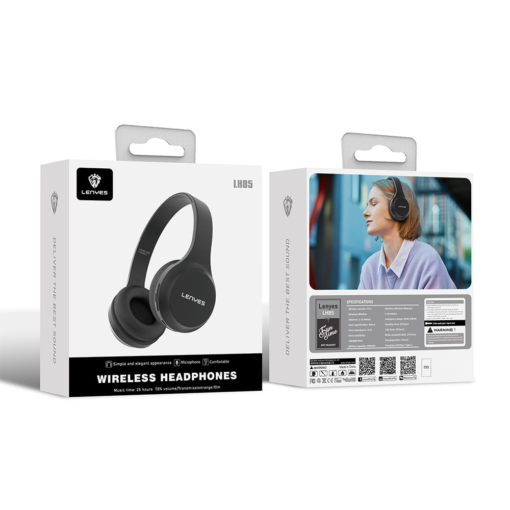 Lenyes LH85 Çift Kanal Stereo Kulak Üstü Bluetooth Kulaklık v5.3
