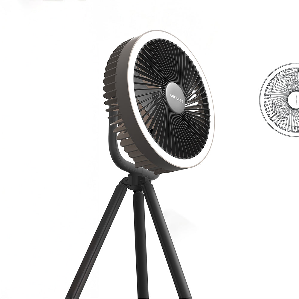 Lenyes LHF11 Led Işıklı 4 Kademeli Çok Fonksiyonlu Soğutucu Fan