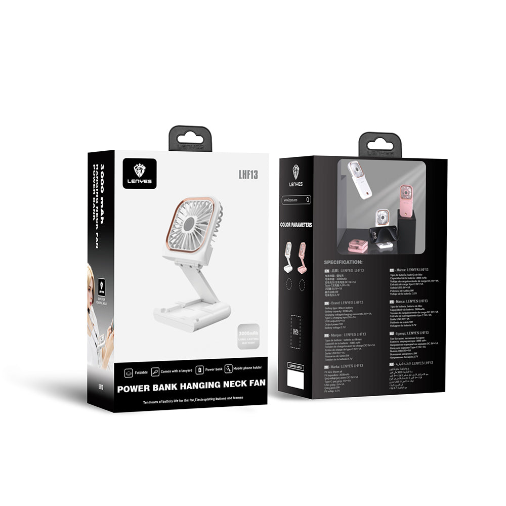 Lenyes LHF13 Powerbank Özellikli Standlı Portatif Soğutucu El Fanı