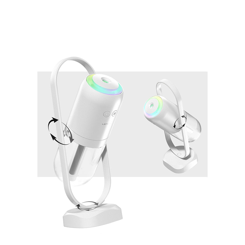 Lenyes LHU04 Kum Saati Tipi 360 Derece Dönebilen RGB Atmosfer Işıklı Sessiz Hava Nemlendirici
