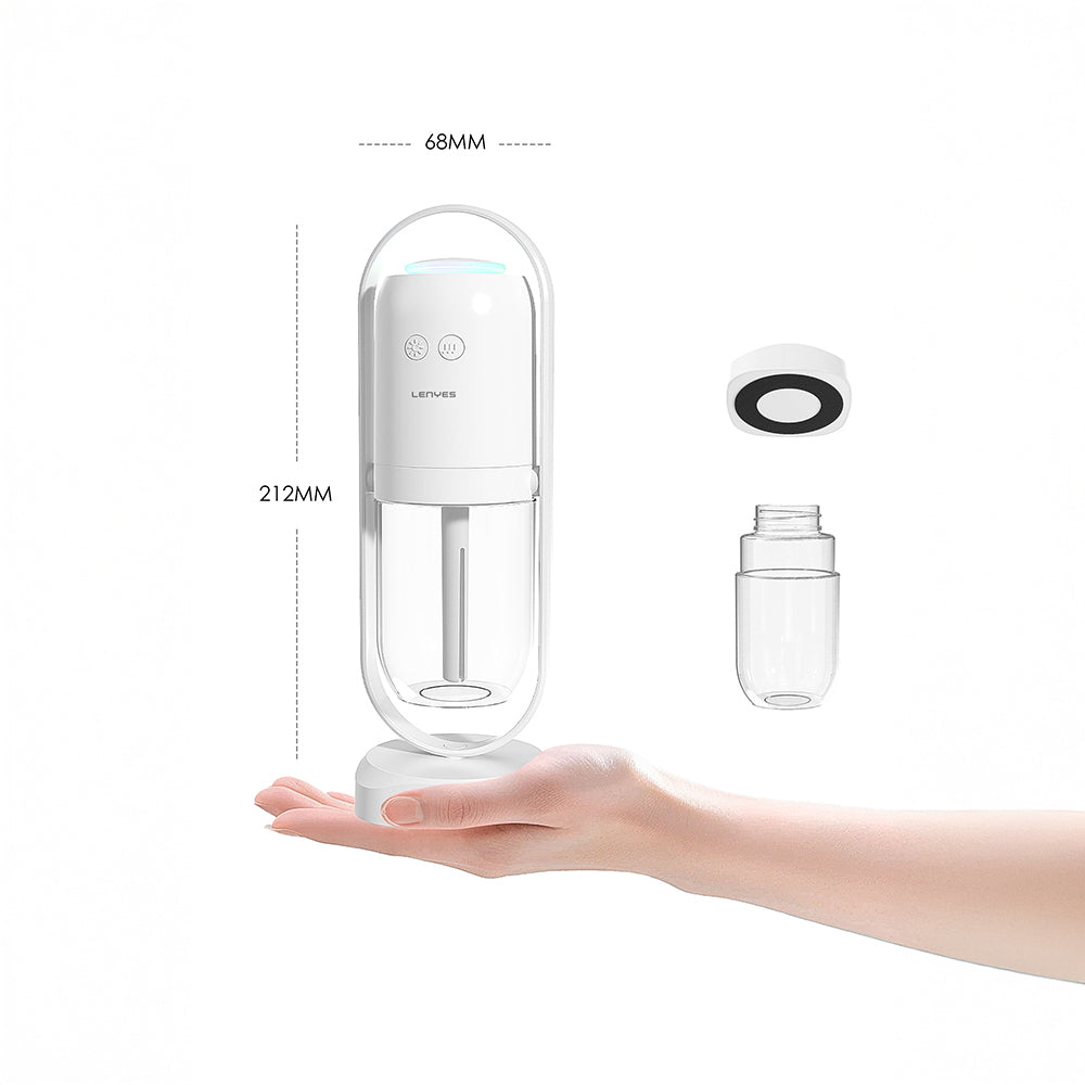 Lenyes LHU04 Kum Saati Tipi 360 Derece Dönebilen RGB Atmosfer Işıklı Sessiz Hava Nemlendirici