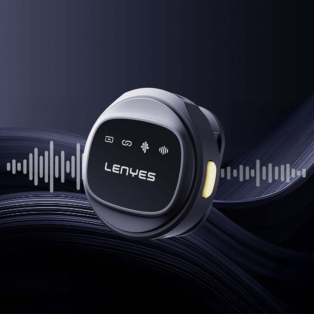 Lenyes LM204-L Type-C Şarj Portlu Akıllı Gürültü Engelleyicili Lightning Bağlantılı Kablosuz Yaka Mikrofonu