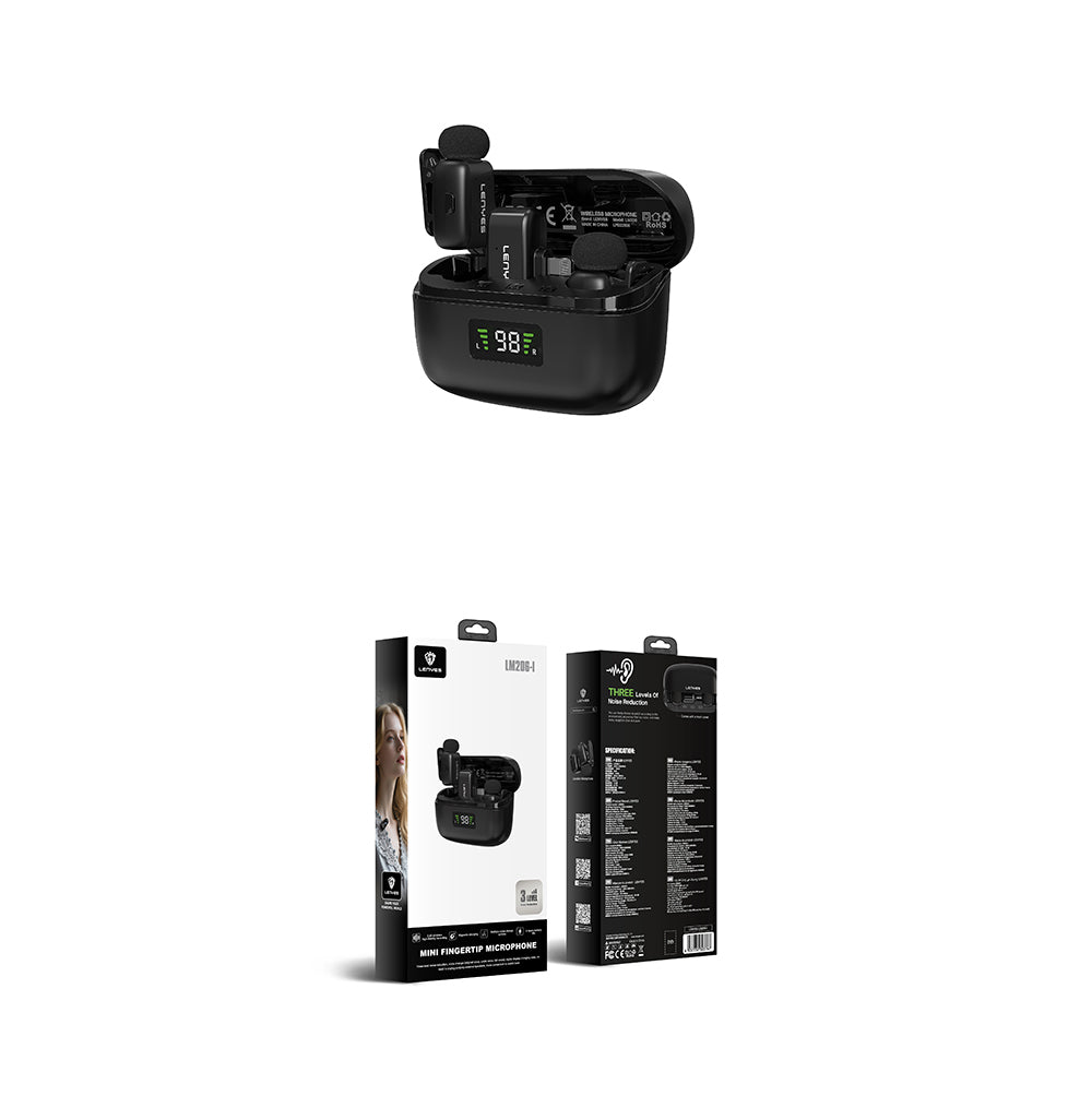 Lenyes LM206 Led Göstergeli Lightning Portlu Kablosuz Yaka Mikrofonu
